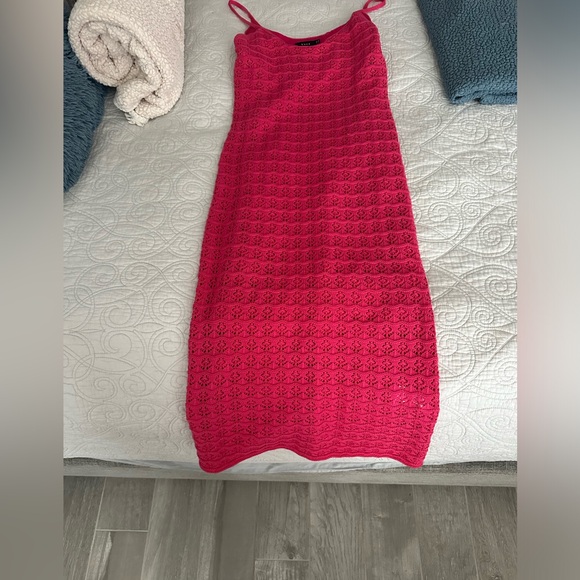 Vici Copacabana Beach Crochet Knit Midi Dress - Picture 2 of 5